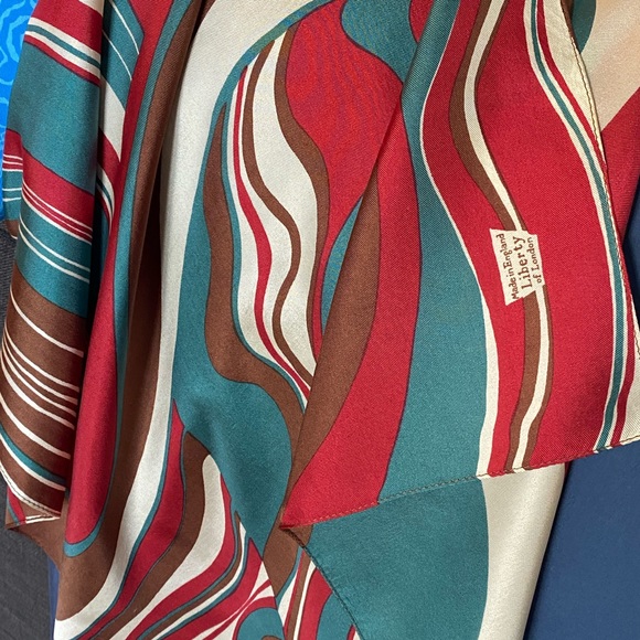 Modern Abstract Liberty of London Silk Scarf - Picture 5 of 6